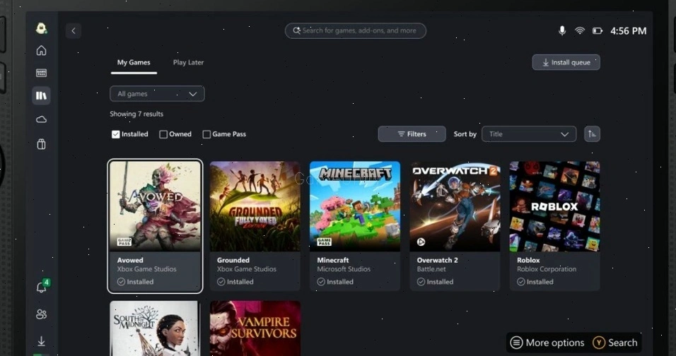 Xbox Game Pass gaming library